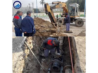 آسیب خط آبرسانی در مسجدسلیمان با تلاش چندساعته نیروها ترمیم شد