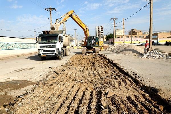 اجرای پروژه فاضلاب اهواز در منطقه ملی راه