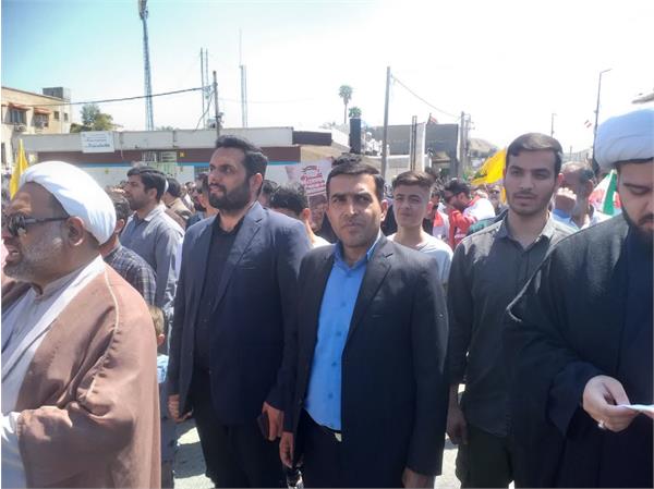 حضور کارکنان شرکت آبفا خوزستان در راهپیمایی روز جهانی قدس