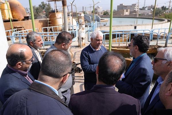 بازدید مدیرعامل منابع آب ایران از تصفیه خانه های آب اهواز
