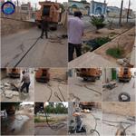 پیشگیری از آبگرفتگی در مسجدسلیمان با لایروبی ۱۴ نقطه حساس شهر توسط آبفا