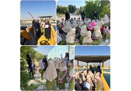 آشنایی دانش آموزان دختر دبستان شاهد حریت بهبهان با چرخه  تصفیه آب