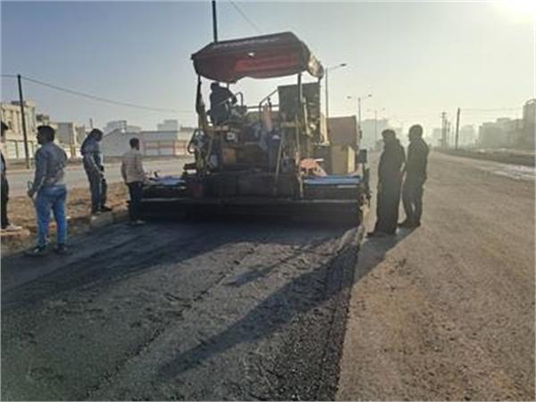 آسفالت بلوار امام رضا (ع) در منطقه کیانشهر