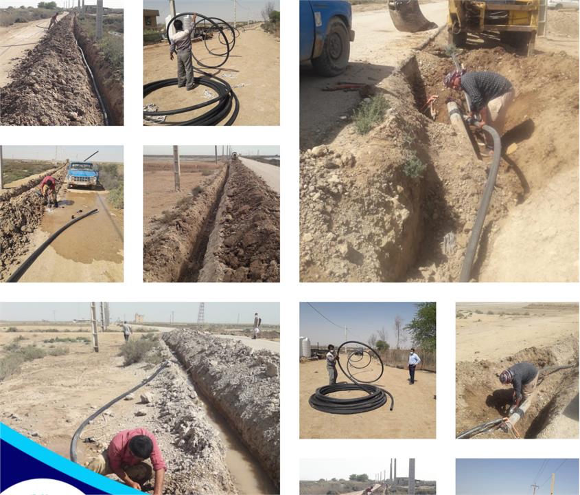 روستای فاقد شبکه آب ابوفلوس آبادان به شبکه آبرسانی مجهز شد