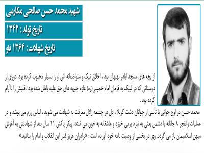 شهید محمد حسن صالحی مکارمی