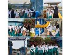 بازدید دانش آموزان مدرسه از تصفیه خانه بزرگ بهبه...