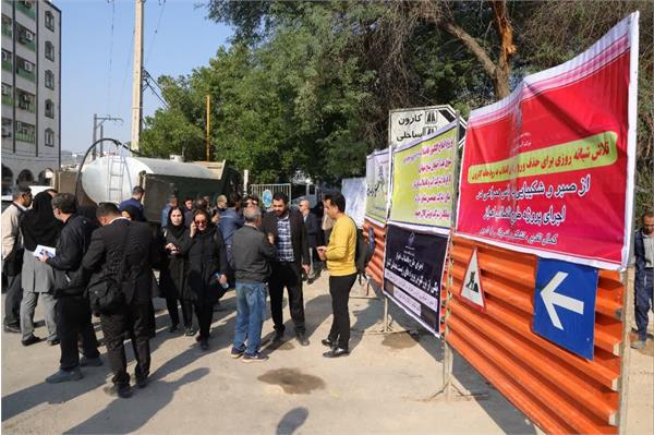 بازدید خبرنگاران از روند اجرایی پروژه فاضلاب اهواز