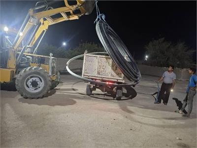اصلاح شبکه و جابجایی انشعابات در روستای گنبد لران رامهرمز