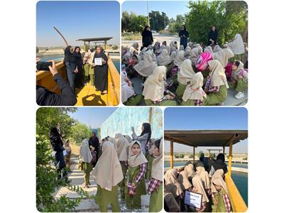 آشنایی دانش آموزان دختر دبستان شاهد حریت بهبهان با چرخه  تصفیه آب