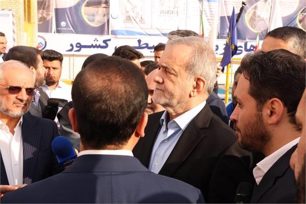 حضور رئیس جمهور محبوب دکتر پزشکیان ، وزیر نیرو و هیئت همراه در ایستگاه پمپاژ فاضلاب ملی راه