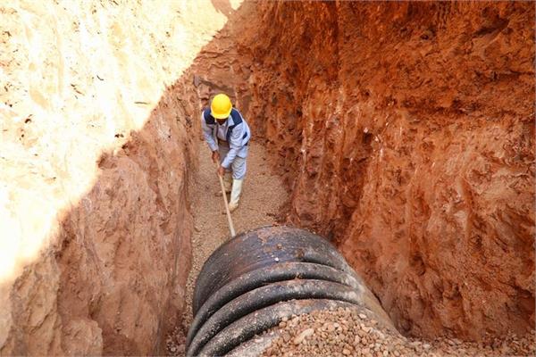 اجرایی پروژه فاضلاب اهواز در بلوار معلم