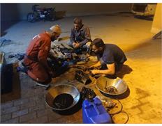 راه اندازی دیزل ژنراتور برق اضطراری در تلمبه خان...