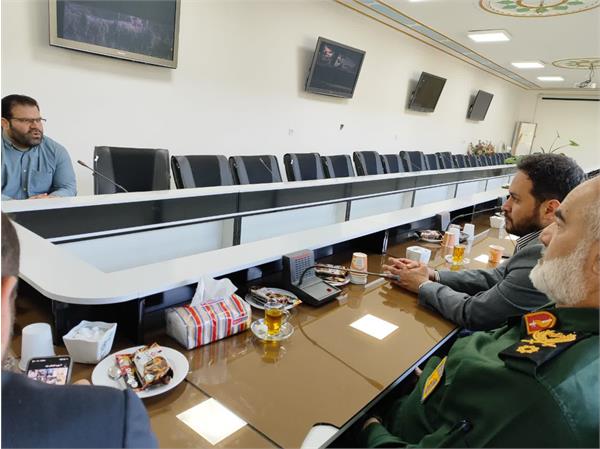 دیدار دکتر علیدادی مدیرعامل شرکت آب و فاضلاب خوزستان با سردار خادم سیدالشهدا فرمانده قرارگاه منطقه ای کربلا