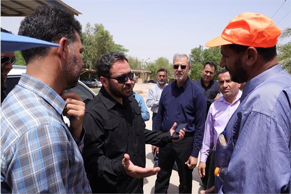 بازدید مدیرعامل آبفا خوزستان از روند آبرسانی به مواکب در مرز چذابه