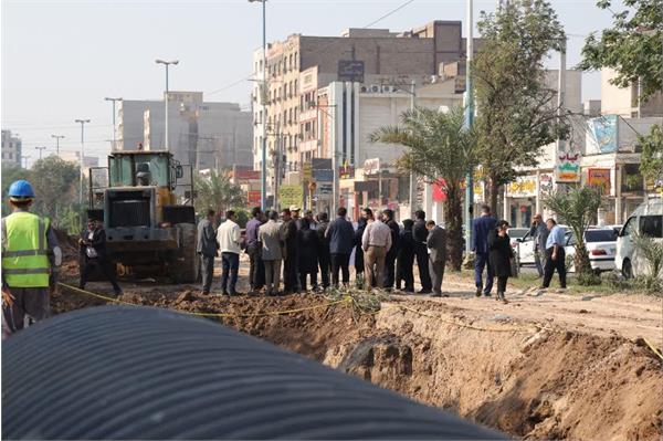 بازدید خبرنگاران از روند اجرایی پروژه فاضلاب اهواز