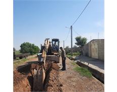 توسعه شبکه توزیع آب در روستای بخش مرکزی شوش