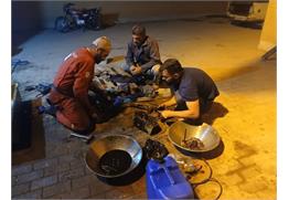 راه اندازی دیزل ژنراتور برق اضطراری در تلمبه خانه فاضلاب بندر امام خمینی(ره)