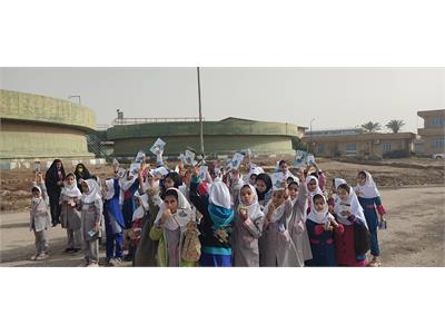 بازدید علمی دانش آموزان از تصفیه خانه آب خرمشهر