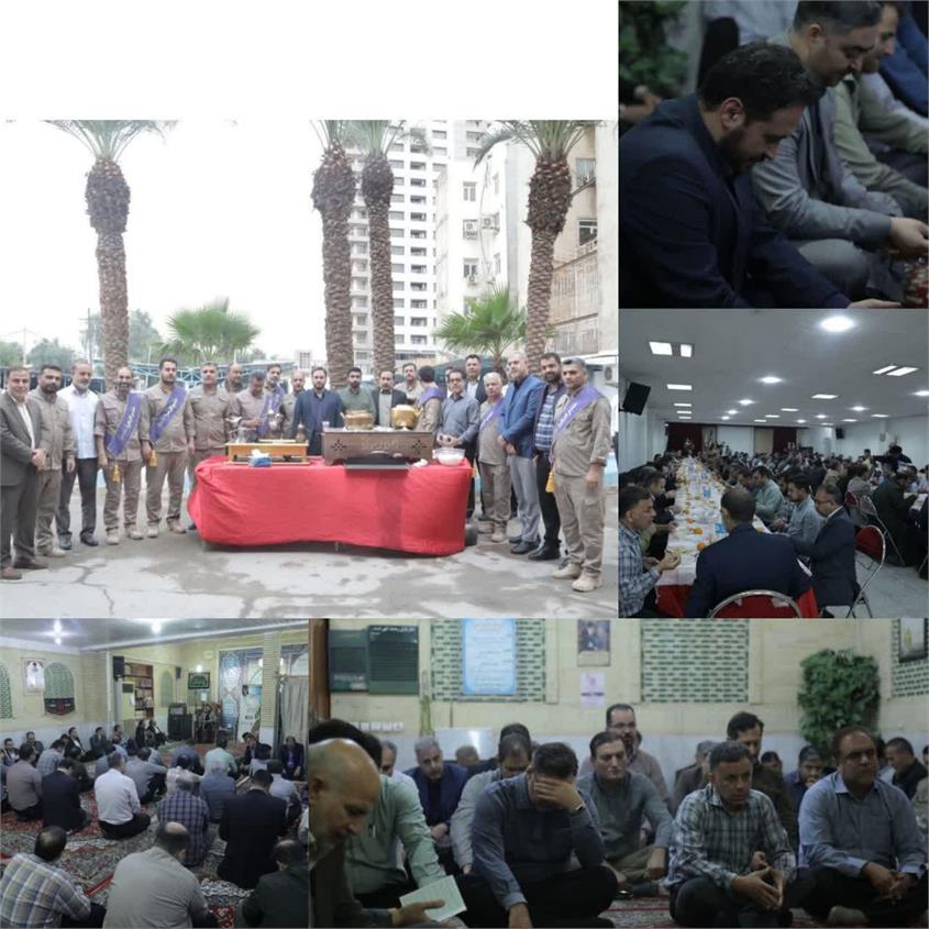 برگزاری مراسم زیارت عاشورا به مناسبت گرامیداشت هفته بسیج در آبفا خوزستان