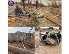 بازگشت آب شرب ۲۰ خانوار / بازسازی اضطراری خط انتقال ...