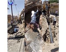 تداوم جهادی خدمات آبفا در گرمای سوزان/ اصلاح شبکه تر...
