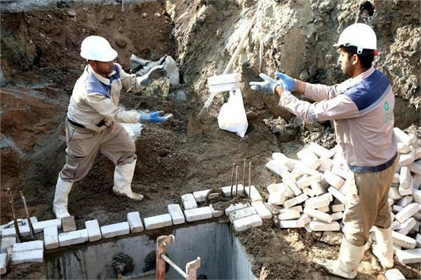 روند اجرایی پروژه فاضلاب اهواز در خیابان معرفت