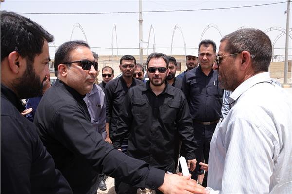 بازدید مدیرعامل آبفا خوزستان از روند آبرسانی به مواکب در مرز چذابه