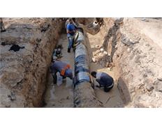 رفع شکستگی خط لوله ۶۳۰ میلیمتری انتقال آب در بندر ام...