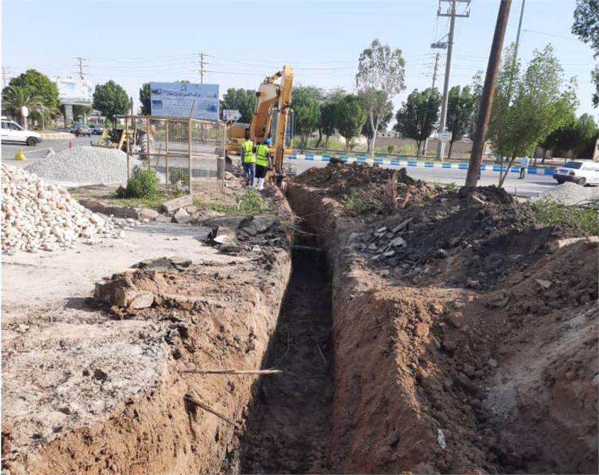 عملیات اجرایی طرح آب رسانی به منطقه امیرآباد آبادان آغاز شد