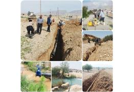 اجرای ۱۱۵۰ متر اصلاح خطوط انتقال و شبکه توزیع آبرسانی در روستاهای بهبهان