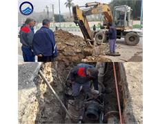 آسیب خط آبرسانی در مسجدسلیمان با تلاش چندساعته نیروه...