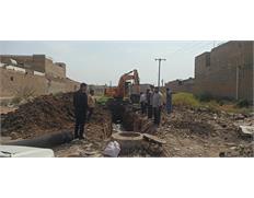 اصلاح ۳۰ متر از شبکه فاضلاب سوسنگرد و رفع انسداد...