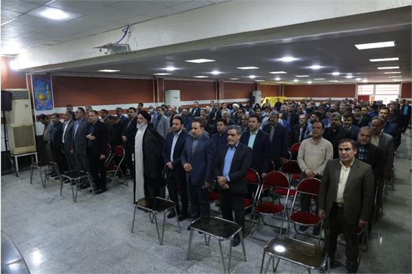 گردهمایی بصیرت افزایی کارکنان آبفا خوزستان با موضوع مشارکت حداکثری در انتخابات