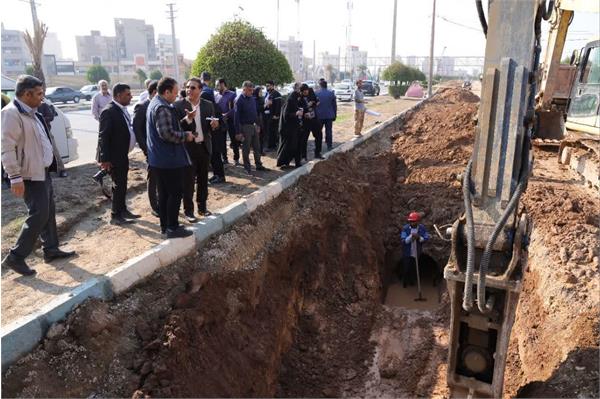 بازدید خبرنگاران از روند اجرایی پروژه فاضلاب اهواز