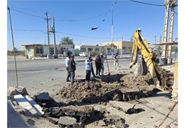 تلاش مستمر برای رفع افت فشار آب در شبکه آبرسانی اروندکنار